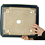 Pot à bonsaï vert rectangulaire par Terahata Satomi Mazan - 400 x 345 x 110 mm