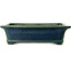Vaso bonsai rettangolare verde di Terahata Satomi Mazan - 400 x 345 x 110 mm