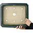 Rechteckiger grüner Bonsaitopf von Terahata Satomi Mazan – 400 x 345 x 110 mm