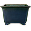 Vierkante groene bonsaipot van Terahata Satomi Mazan - 225 x 225 x 140 mm