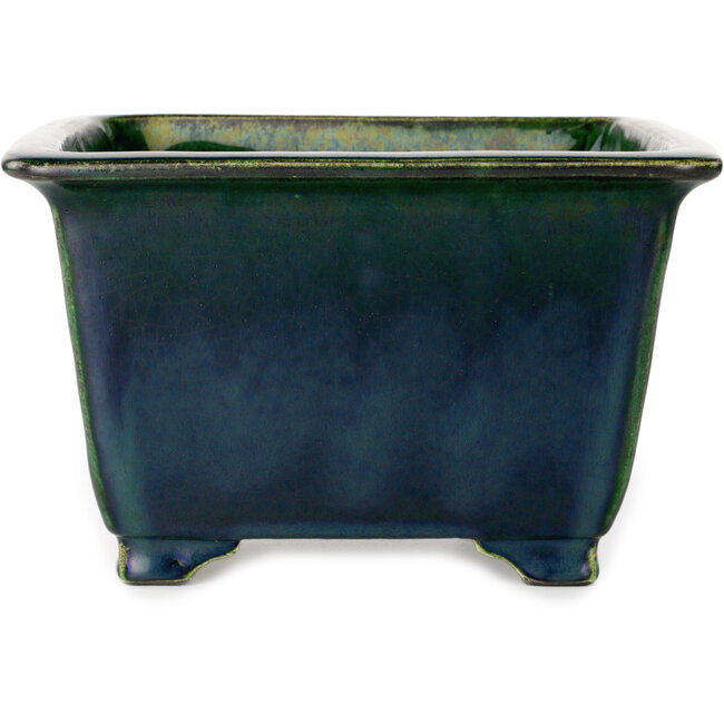 Pot à bonsaï carré vert par Terahata Satomi Mazan - 225 x 225 x 140 mm