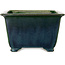 Vierkante groene bonsaipot van Terahata Satomi Mazan - 225 x 225 x 140 mm