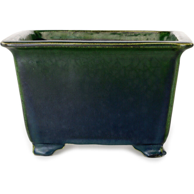 Pot à bonsaï carré vert par Terahata Satomi Mazan - 225 x 225 x 140 mm