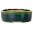 Vaso bonsai ovale verde di Terahata Satomi Mazan - 222 x 175 x 52 mm