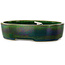 Ovale groene bonsaipot van Terahata Satomi Mazan - 222 x 175 x 52 mm