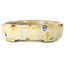 Oval beige craquelé, multicolor bonsai pot by Terahata Satomi Mazan - 140 x 115 x 30 mm