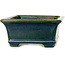 Maceta rectangular para bonsái verde de Terahata Satomi Mazan - 215 x 180 x 83 mm