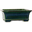 Rechthoekige groene bonsaipot van Terahata Satomi Mazan - 215 x 180 x 83 mm