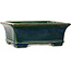 Rechthoekige groene bonsaipot van Terahata Satomi Mazan - 215 x 180 x 83 mm