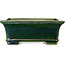 Rechthoekige groene bonsaipot van Terahata Satomi Mazan - 215 x 180 x 83 mm