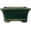 Vaso bonsai rettangolare verde di Terahata Satomi Mazan - 215 x 180 x 83 mm