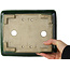 Rectangular green bonsai pot by Terahata Satomi Mazan - 215 x 180 x 83 mm