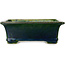 Maceta rectangular para bonsái verde de Terahata Satomi Mazan - 215 x 180 x 83 mm