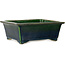 Rechthoekige groene bonsaipot van Terahata Satomi Mazan - 197 x 168 x 70 mm