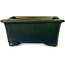 Vaso bonsai rettangolare verde di Terahata Satomi Mazan - 197 x 168 x 70 mm