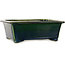 Vaso bonsai rettangolare verde di Terahata Satomi Mazan - 197 x 168 x 70 mm