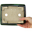Pot à bonsaï rectangulaire vert avec accent bleu par Terahata Satomi Mazan - 165 x 135 x 65 mm