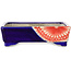 Rectangular red and blue bonsai pot by Terahata Satomi Mazan - 150 x 108 x 43 mm