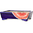 Rechteckiger rot-blauer Bonsaitopf von Terahata Satomi Mazan – 150 x 108 x 43 mm