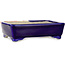 Rechthoekige rode en blauwe bonsaipot van Terahata Satomi Mazan - 150 x 108 x 43 mm