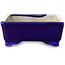 Maceta rectangular para bonsái roja y azul de Terahata Satomi Mazan - 150 x 108 x 43 mm