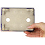 Rectangular red and blue bonsai pot by Terahata Satomi Mazan - 150 x 108 x 43 mm