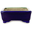 Maceta rectangular para bonsái azul y verde de Terahata Satomi Mazan - 150 x 108 x 43 mm
