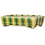 Maceta rectangular para bonsái amarilla y verde de Terahata Satomi Mazan - 150 x 108 x 43 mm