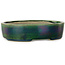 Vaso bonsai ovale verde di Terahata Satomi Mazan - 222 x 175 x 52 mm