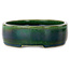 Vaso bonsai ovale verde di Terahata Satomi Mazan - 222 x 175 x 52 mm