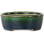 Ovale groene bonsaipot van Terahata Satomi Mazan - 192 x 160 x 55 mm