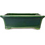 Maceta rectangular para bonsái verde de Terahata Satomi Mazan - 430 x 352 x 113 mm