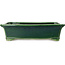 Vaso bonsai rettangolare verde di Terahata Satomi Mazan - 430 x 352 x 113 mm