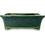 Maceta rectangular para bonsái verde de Terahata Satomi Mazan - 430 x 352 x 113 mm
