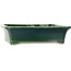 Rechthoekige groene bonsaipot van Terahata Satomi Mazan - 430 x 352 x 113 mm