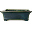 Rectangular green bonsai pot by Terahata Satomi Mazan - 400 x 345 x 110 mm