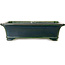 Maceta rectangular para bonsái verde de Terahata Satomi Mazan - 400 x 345 x 110 mm