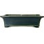 Rectangular green bonsai pot by Terahata Satomi Mazan - 400 x 345 x 110 mm