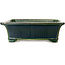 Rectangular green bonsai pot by Terahata Satomi Mazan - 400 x 345 x 110 mm