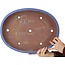 Maceta ovalada azul para bonsái de Reiho - 455 x 345 x 78 mm