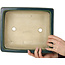 Pot à bonsaï rectangulaire vert par Terahata Satomi Mazan - 278 x 245 x 90 mm