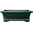 Vaso bonsai rettangolare verde di Terahata Satomi Mazan - 278 x 245 x 90 mm