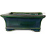 Pot à bonsaï rectangulaire vert par Terahata Satomi Mazan - 278 x 245 x 90 mm