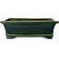 Vaso bonsai rettangolare verde di Terahata Satomi Mazan - 278 x 245 x 90 mm