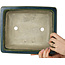 Maceta rectangular para bonsái verde de Terahata Satomi Mazan - 278 x 245 x 90 mm