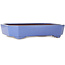 Rectangular blue bonsai pot by Yamafusa - 400 x 295 x 82 mm