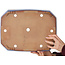Pot à bonsaï rectangulaire bleu de Yamafusa - 400 x 295 x 82 mm
