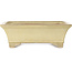 Rectangular off-white bonsai pot by Yamafusa - 250 x 203 x 85 mm