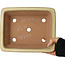 Rectangular off-white bonsai pot by Yamafusa - 250 x 203 x 85 mm