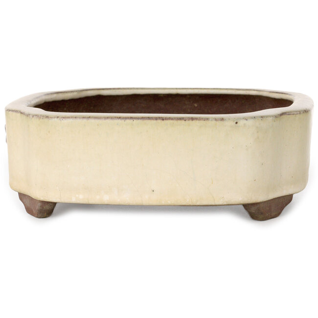 Mokko off-white bonsai pot by Yamaaki - 255 x 210 x 70 mm